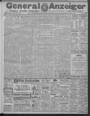 Münchner neueste Nachrichten Mittwoch 2. Oktober 1901