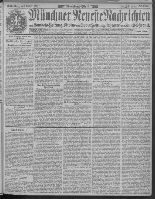 Münchner neueste Nachrichten Samstag 5. Oktober 1901