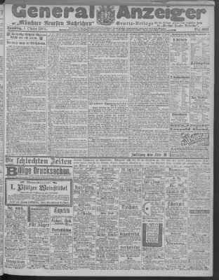 Münchner neueste Nachrichten Samstag 5. Oktober 1901