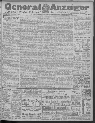 Münchner neueste Nachrichten Dienstag 8. Oktober 1901