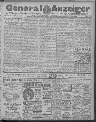 Münchner neueste Nachrichten Samstag 12. Oktober 1901