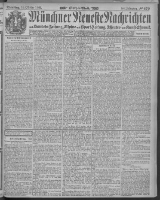 Münchner neueste Nachrichten Dienstag 15. Oktober 1901