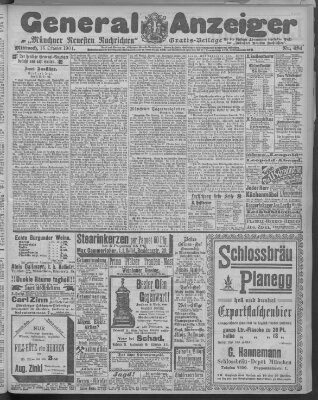 Münchner neueste Nachrichten Mittwoch 16. Oktober 1901