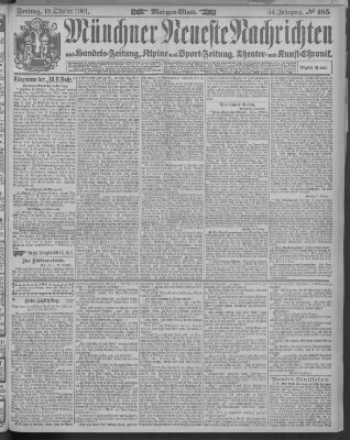 Münchner neueste Nachrichten Freitag 18. Oktober 1901