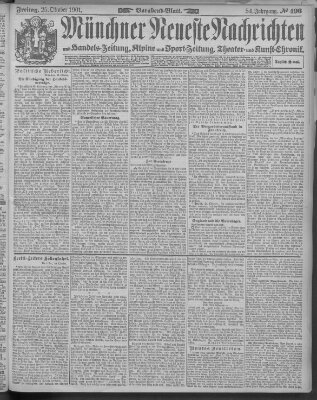 Münchner neueste Nachrichten Freitag 25. Oktober 1901