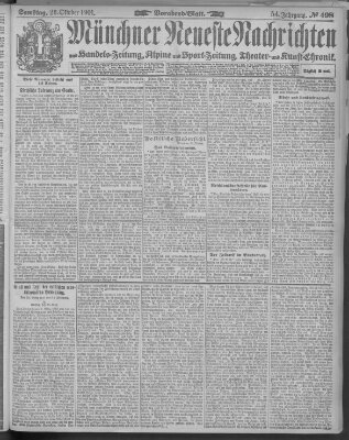 Münchner neueste Nachrichten Samstag 26. Oktober 1901