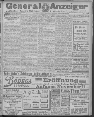 Münchner neueste Nachrichten Montag 28. Oktober 1901