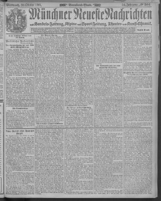 Münchner neueste Nachrichten Mittwoch 30. Oktober 1901