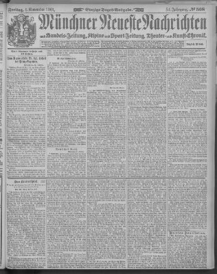 Münchner neueste Nachrichten Freitag 1. November 1901