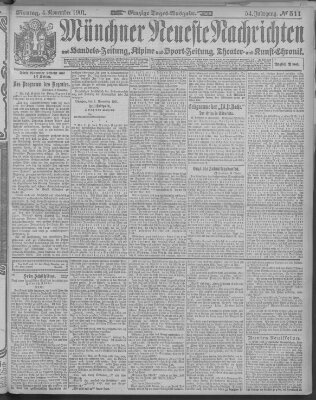 Münchner neueste Nachrichten Montag 4. November 1901