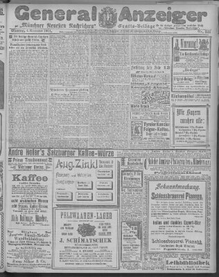 Münchner neueste Nachrichten Montag 4. November 1901