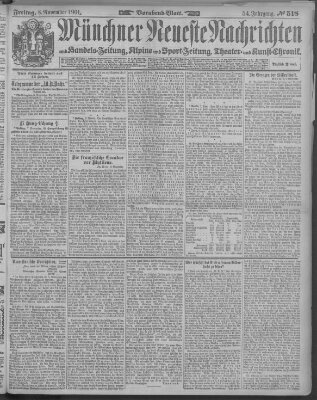 Münchner neueste Nachrichten Freitag 8. November 1901