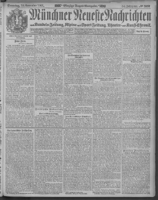 Münchner neueste Nachrichten Sonntag 10. November 1901