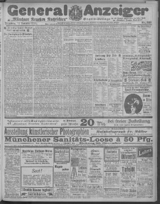 Münchner neueste Nachrichten Dienstag 12. November 1901