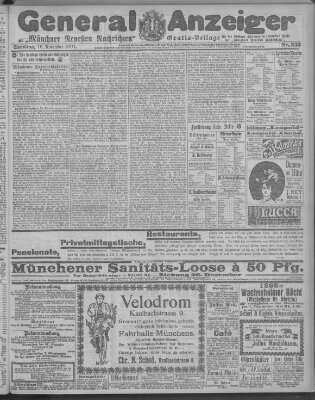 Münchner neueste Nachrichten Samstag 16. November 1901