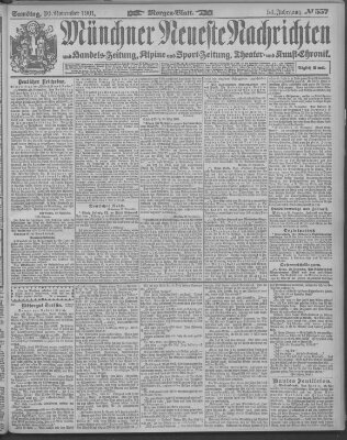 Münchner neueste Nachrichten Samstag 30. November 1901