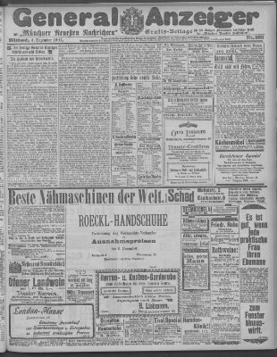 Münchner neueste Nachrichten Mittwoch 4. Dezember 1901