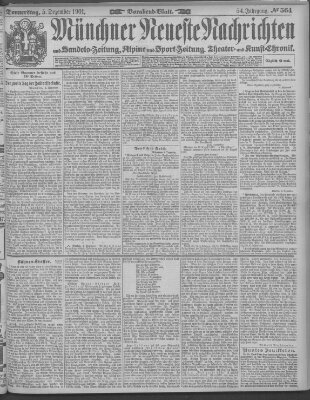 Münchner neueste Nachrichten Donnerstag 5. Dezember 1901