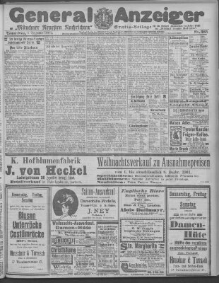 Münchner neueste Nachrichten Donnerstag 5. Dezember 1901