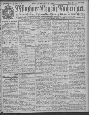 Münchner neueste Nachrichten Freitag 6. Dezember 1901