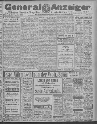 Münchner neueste Nachrichten Mittwoch 11. Dezember 1901