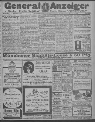 Münchner neueste Nachrichten Dienstag 17. Dezember 1901