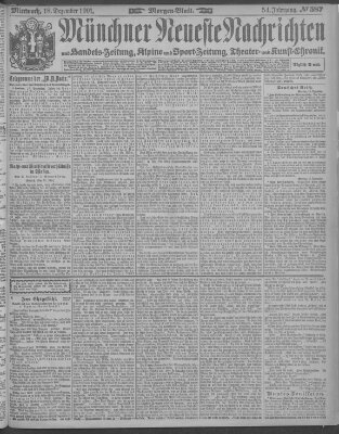 Münchner neueste Nachrichten Mittwoch 18. Dezember 1901