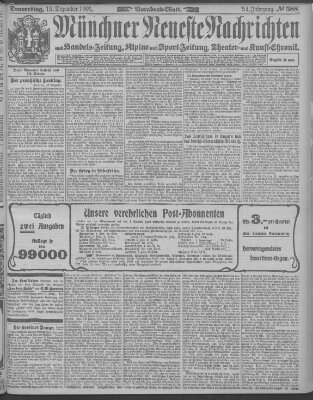 Münchner neueste Nachrichten Donnerstag 19. Dezember 1901