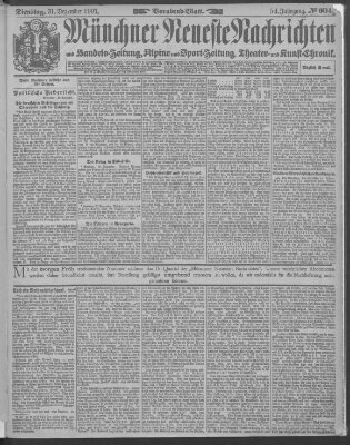 Münchner neueste Nachrichten Dienstag 31. Dezember 1901