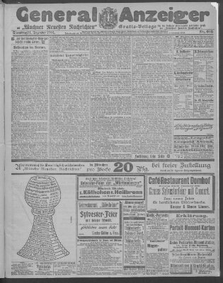 Münchner neueste Nachrichten Dienstag 31. Dezember 1901