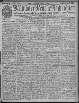 Münchner neueste Nachrichten Donnerstag 1. August 1901