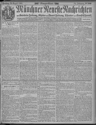 Münchner neueste Nachrichten Freitag 23. August 1901