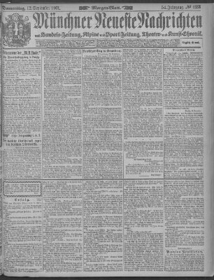 Münchner neueste Nachrichten Donnerstag 12. September 1901