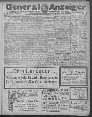 Münchner neueste Nachrichten Freitag 1. April 1898