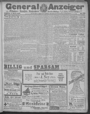 Münchner neueste Nachrichten Samstag 2. April 1898