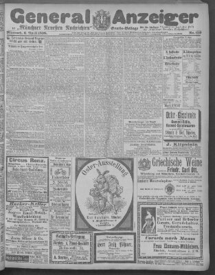 Münchner neueste Nachrichten Mittwoch 6. April 1898