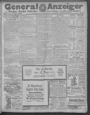 Münchner neueste Nachrichten Donnerstag 14. April 1898