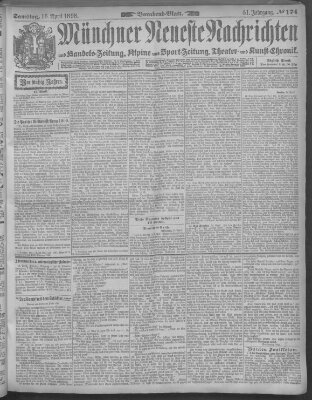 Münchner neueste Nachrichten Samstag 16. April 1898