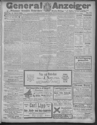 Münchner neueste Nachrichten Samstag 16. April 1898