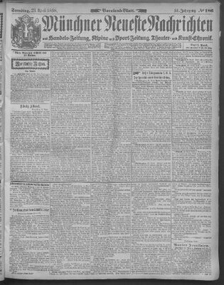 Münchner neueste Nachrichten Samstag 23. April 1898