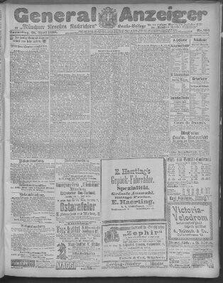 Münchner neueste Nachrichten Donnerstag 28. April 1898