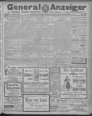 Münchner neueste Nachrichten Dienstag 3. Mai 1898