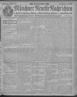 Münchner neueste Nachrichten Freitag 6. Mai 1898