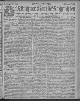 Münchner neueste Nachrichten Freitag 6. Mai 1898