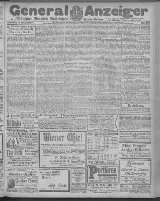 Münchner neueste Nachrichten Montag 9. Mai 1898