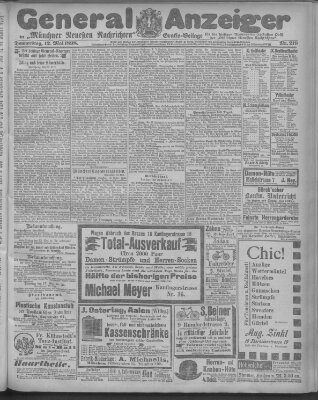 Münchner neueste Nachrichten Donnerstag 12. Mai 1898