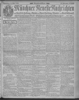 Münchner neueste Nachrichten Samstag 14. Mai 1898