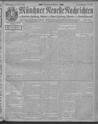 Münchner neueste Nachrichten Mittwoch 18. Mai 1898