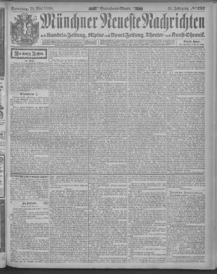 Münchner neueste Nachrichten Samstag 21. Mai 1898