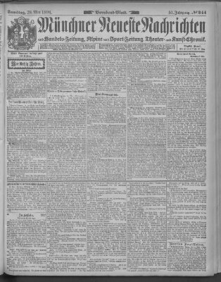 Münchner neueste Nachrichten Samstag 28. Mai 1898